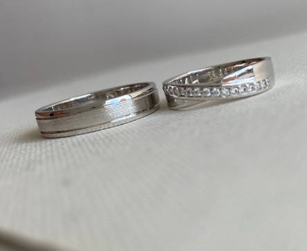 Argollas de matrimonio Plata Texturada